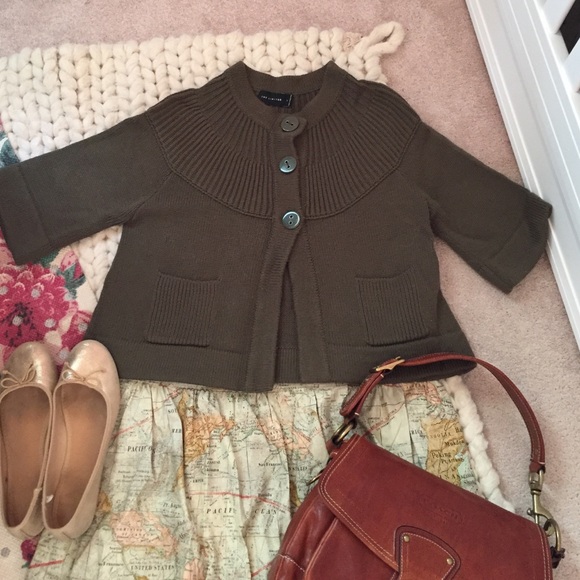 Sale! The Limited Olive Wool Cardigan - Picture 2 of 4